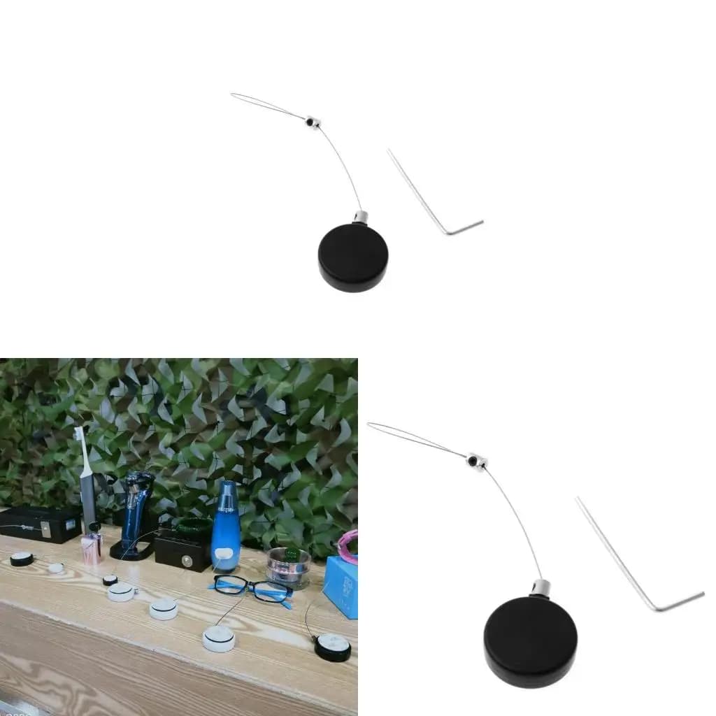 Portable Easy Pull Buckles No‑Theft Wire Lock Box Sturdy Lightweight Retractable Round Holder for Jewelry Display