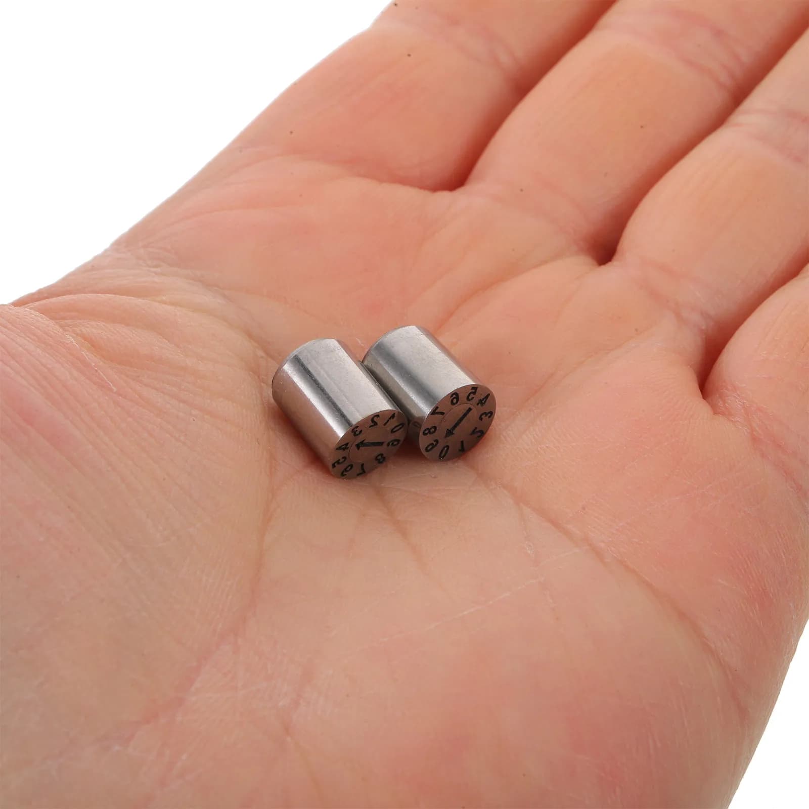 2Pcs Adjustable Date and Number Stamp Set 0-9 Sequential Stamper for Office Industrial Use Plastic Bottles Eggs Labeling Metal