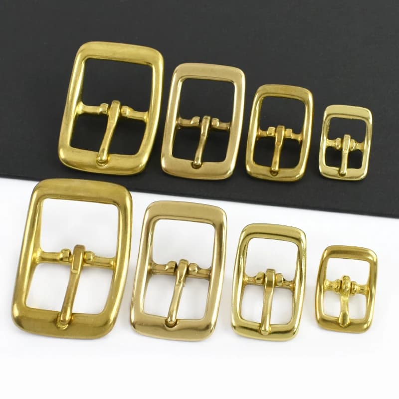 2/4/5 Pezzi Fibbie in Ottone Massiccio 13/16/20/25mm per Cinture da Uomo, Fibbie per Nastri, Ganci Regolabili in Metallo per Borse, Accessori Fai-da-Te