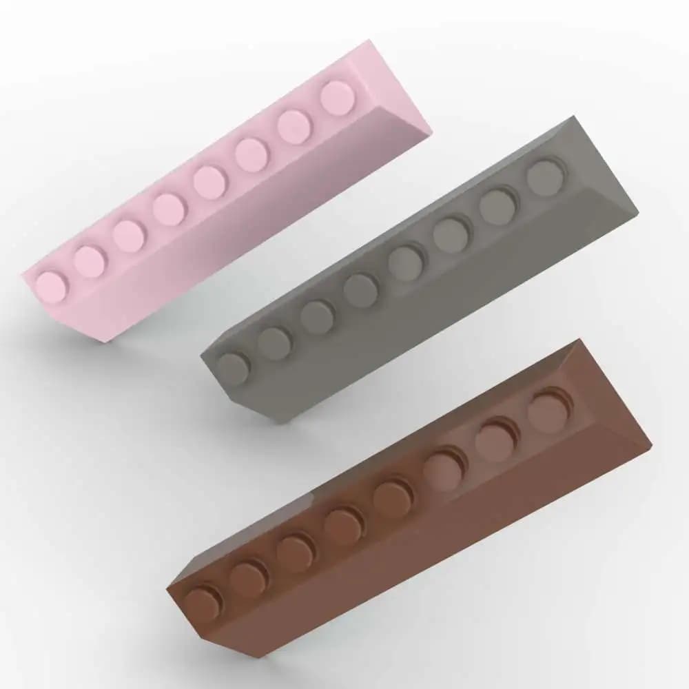 MOC 10PCS Pendenza 45 4445 2x8 Building Blocks Kit Casa Castello Inclinato Tetto Mattoni Particelle Giocattolo Educativo Per Bambini Regalo Di Compleanno