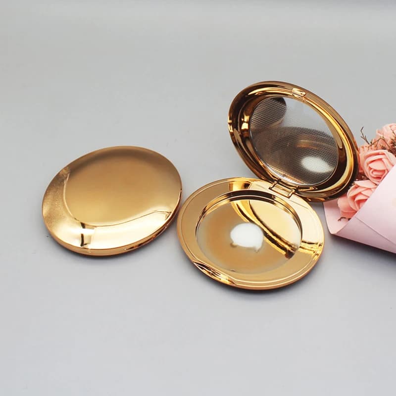Hollow Container for Fondotinta in Powder, Palette Ombretti, Blush, with Mirror, for BB Cream and Cosmetics