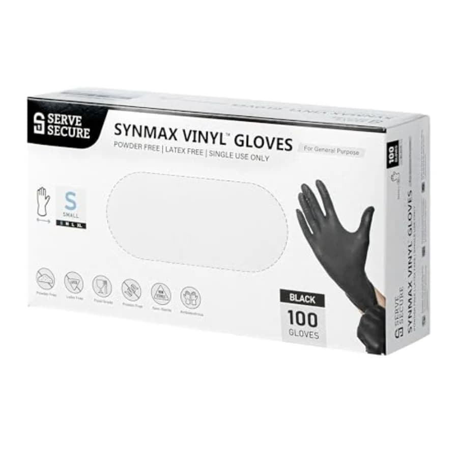 Guanti in vinile, 1000 pezzi, 9,055 x 3,15 pollici, guanti protettivi in plastica senza lattice, per servizi alimentari, ambidestri, senza polvere, non in lattice