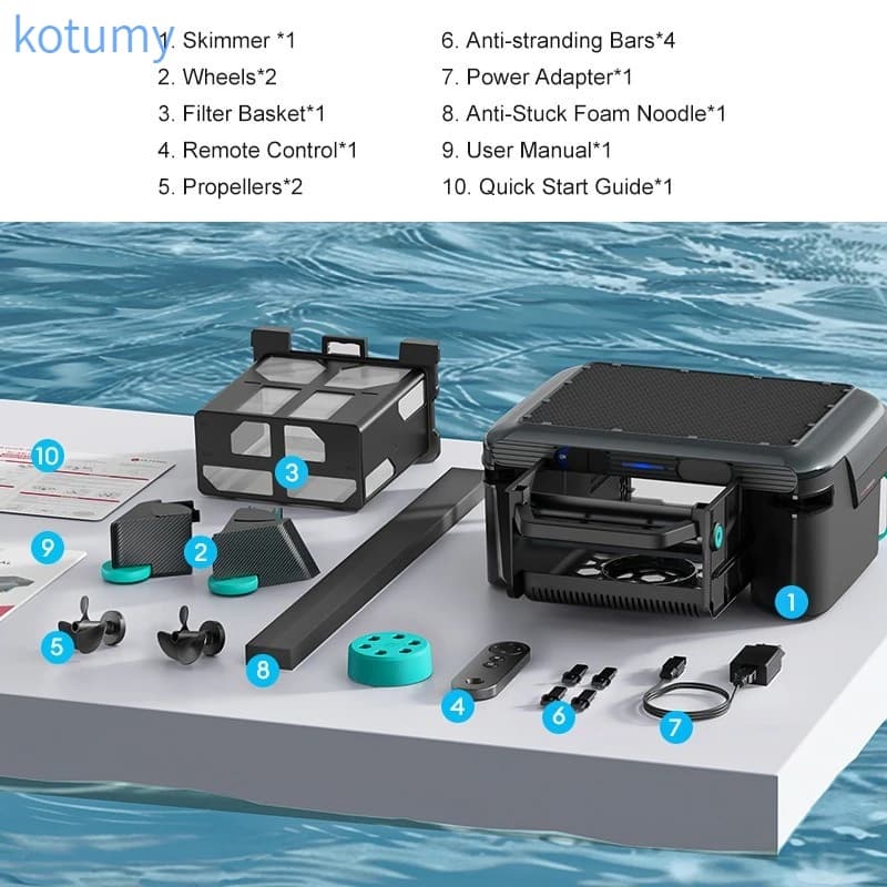 Solar‑Powered Wireless Pool Cleaner Robot, Smart Automatic Large Suction Swimming Pool Vacuum Cleaner for Leaves Debris, Househo
