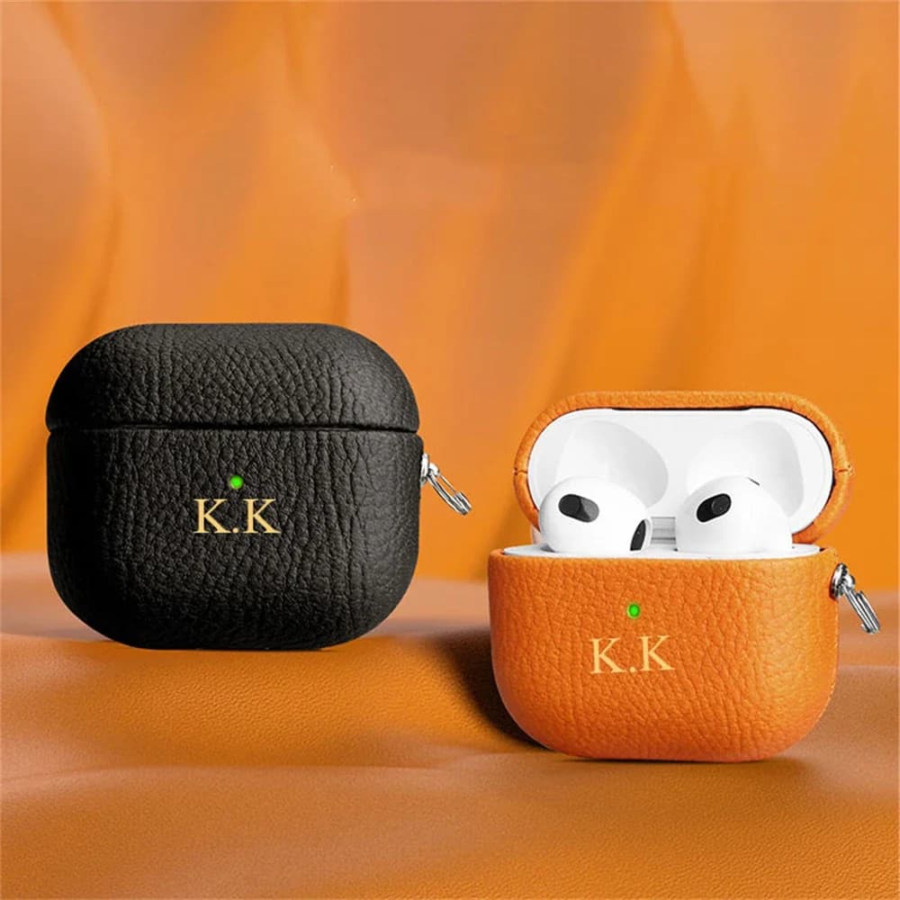 Leather Case For Airpods 4 pro 2 Anti-lost Wrieless Earphone Protective Cover Bag For Airpods 4 1 2 3 Pro / Pro 2