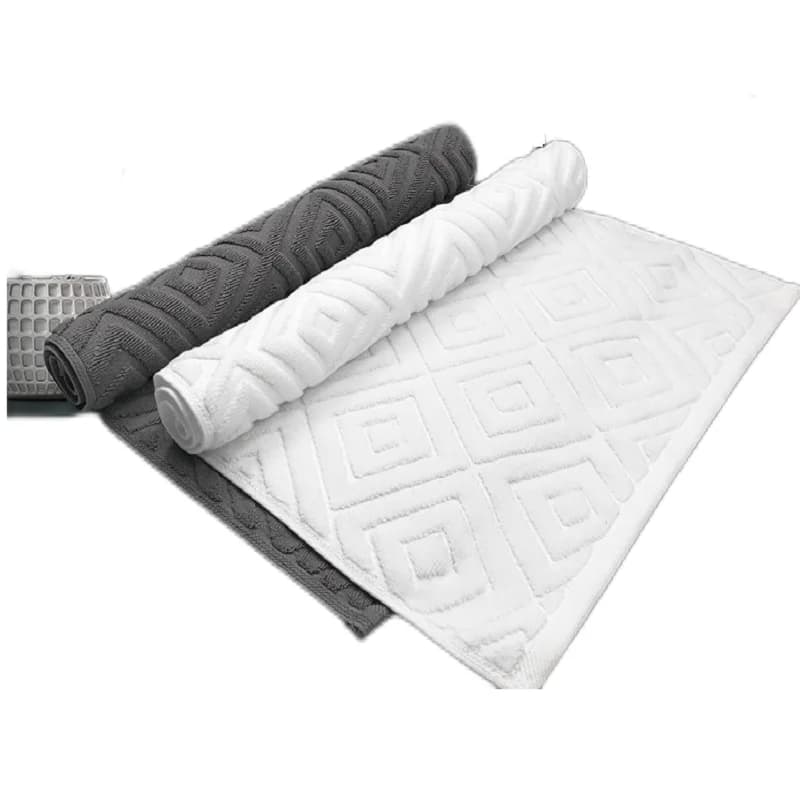 Inyahome bianco 100% cotone tappetini per asciugamani per Hotel di lusso tappetino da bagno lavabile in lavatrice Ultra morbido e Super assorbente per il bagno