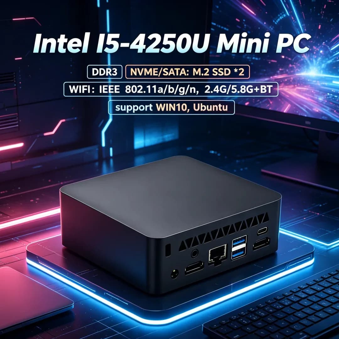 New Arrival Y5AIR Intel I5-4250U Mini PC 8G RAM 128G M.2 SSD Windows 11 Pro Desktop Mini Computer