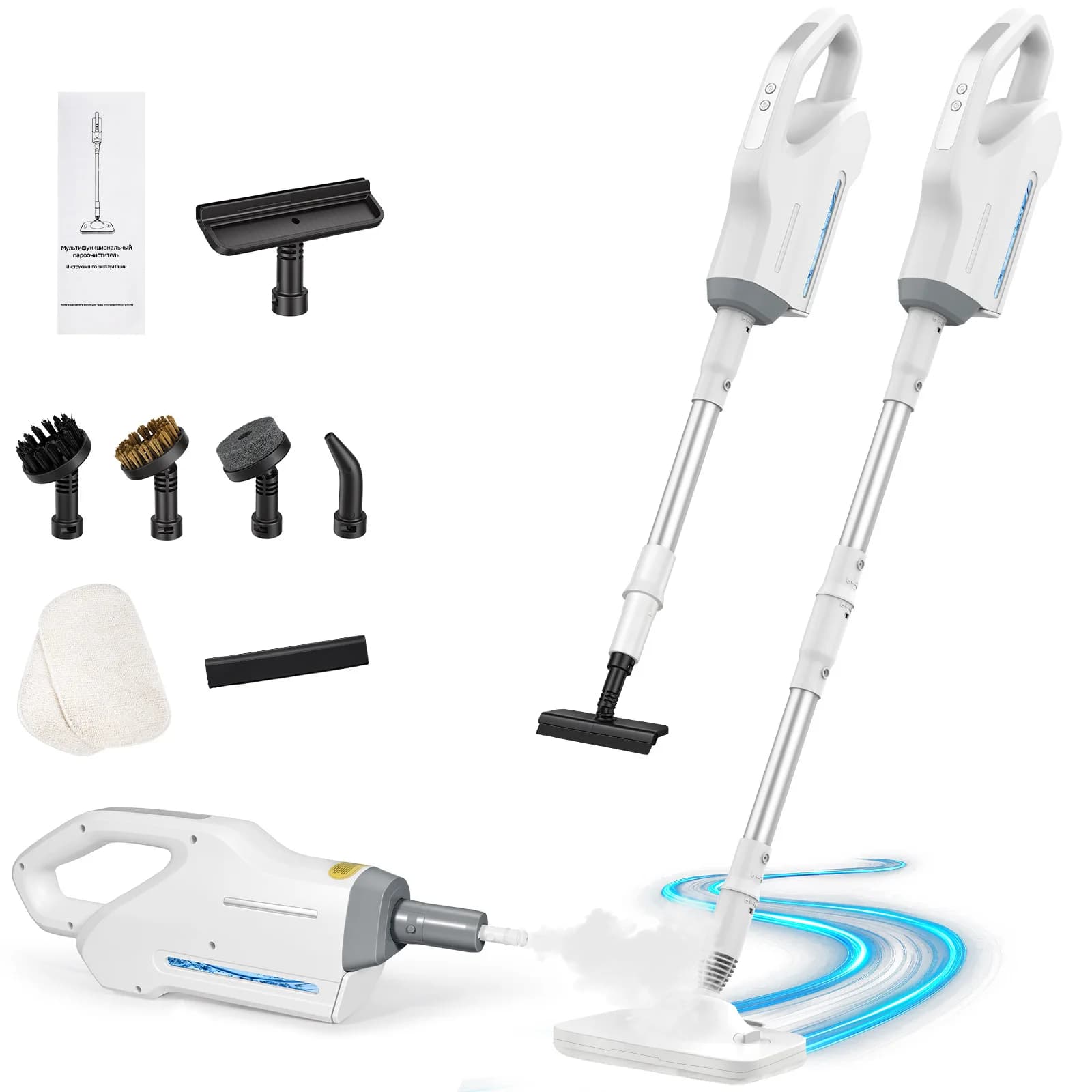 1200W Multifunctional Steam Mop Cleaner Handheld High Temperature Steam Cleaning Machine for Floor Bathroom Kitchen Sofa Car