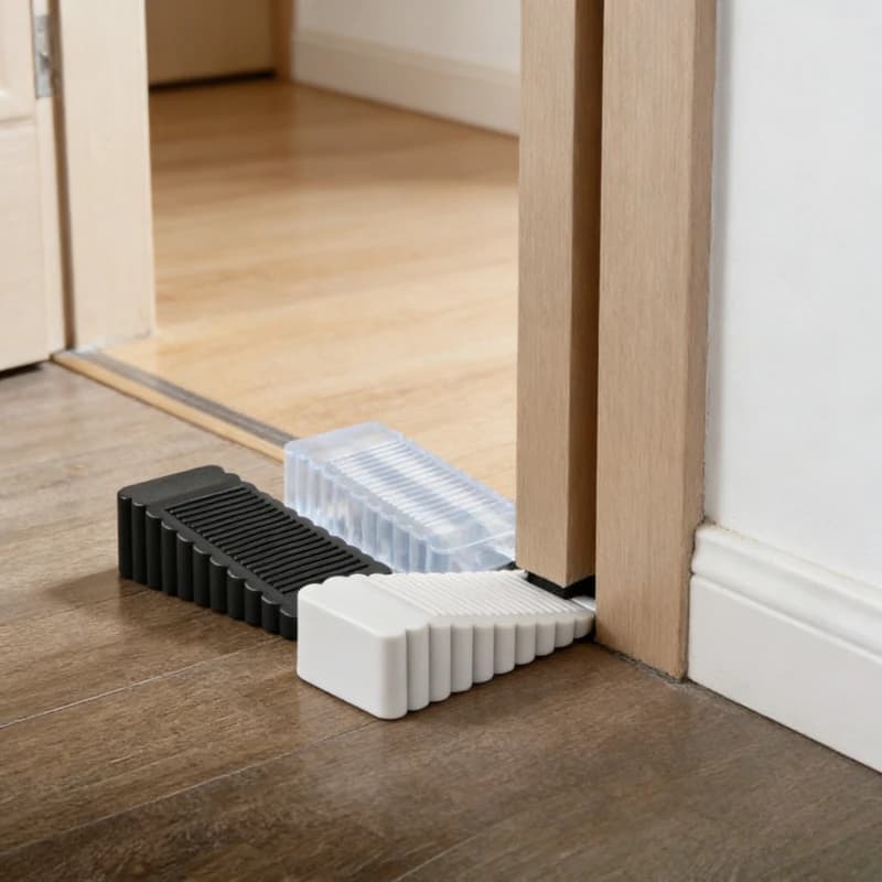 1pc Blocco porta Cuneo Gear Anti collisione Top Dispositivo di aspirazione antivento Spina fissa Porta carte Fermaporta