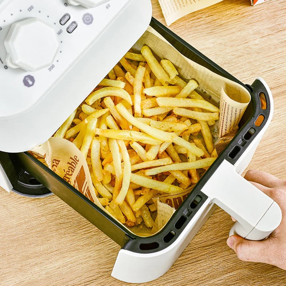 1 rotolo di carta pergamena per cuocere fogli antiaderenti resistenti al grasso, ideali per friggitrice ad aria, biscotti, pane, barbecue