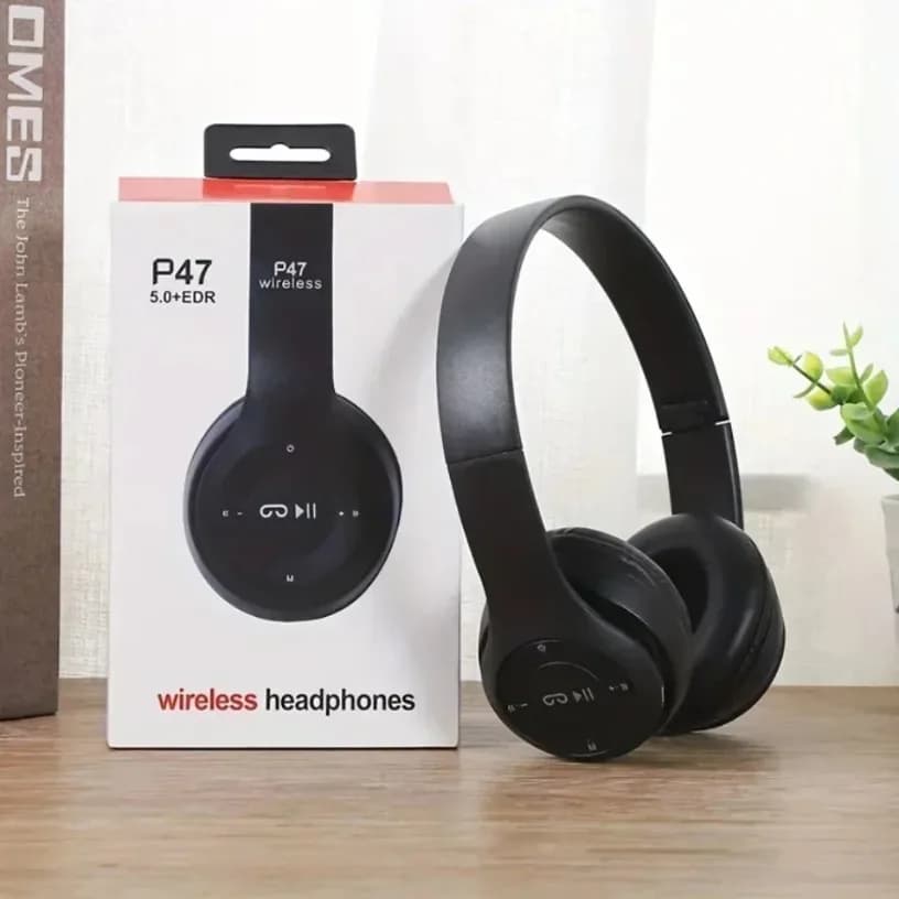 Cuffie Stereo P47 Bluetooth 5.0 Pieghevoli, Cuffie Wireless per Sport e Giochi, Auricolari Bluetooth Senza Fili Ripiegabili