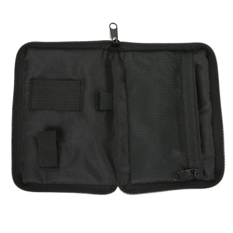 New glove bag for glucometer, blood pressure gauge and oxymeter, black zipper organizer for home use