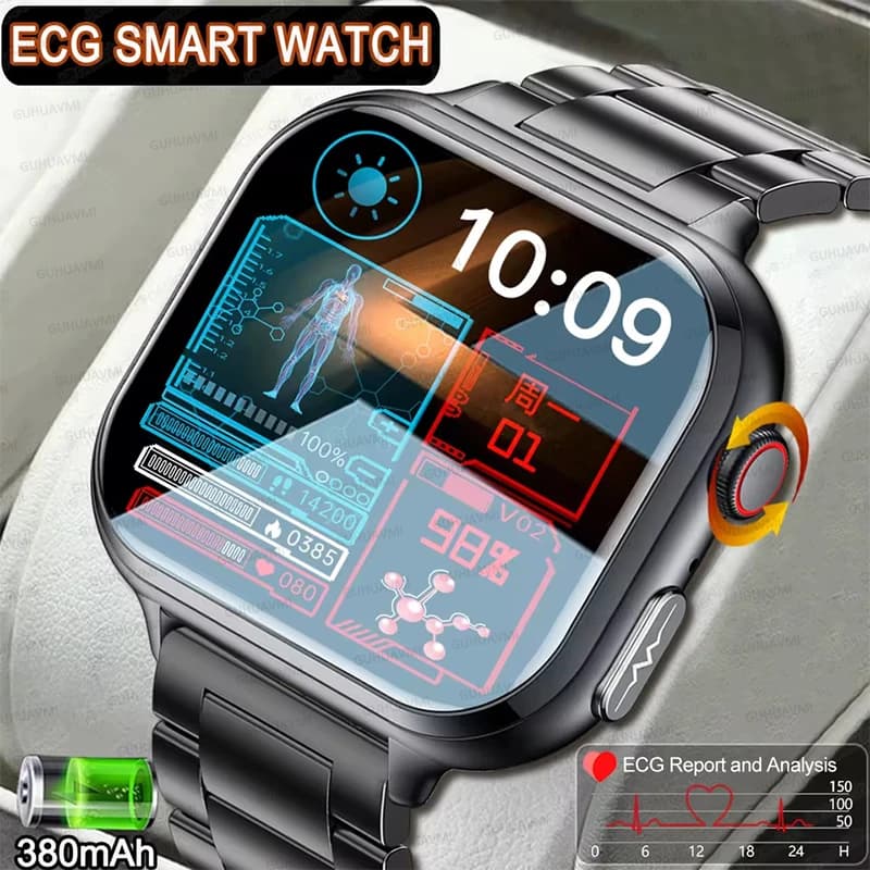 NUOVO Smartwatch con Diagnosi Laser AI per Monitoraggio Infermieristico, Rilevamento ECG+PPG, Cinque Funzioni di Rilevamento Organico, Grasso Corporeo, Acido Urico, Chiamate HD e Monitoraggio della Salute