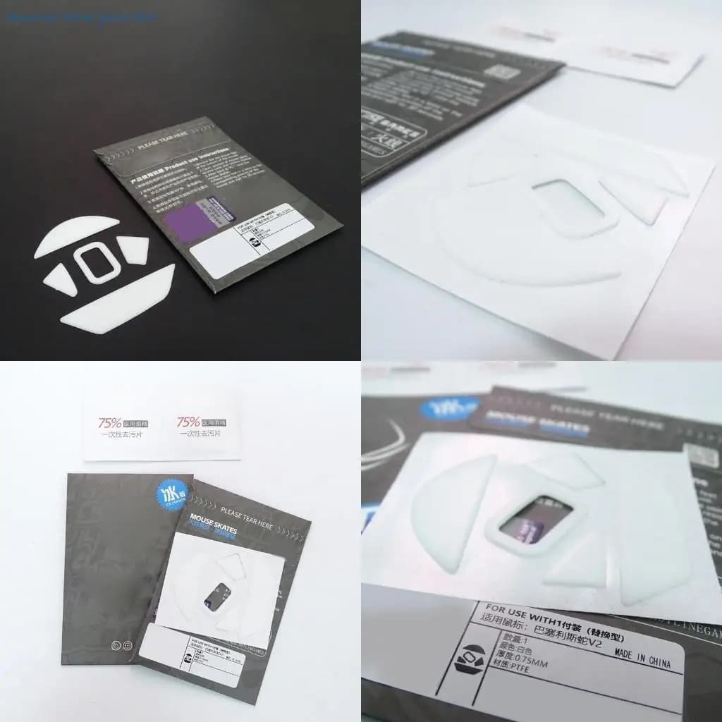 A3PD 1Set Versione Ghiaccio Mouse Pattini Pad Bordi Curvi Rotondi Piedini Del Mouse Adesivi per Mouse BASILISK V2