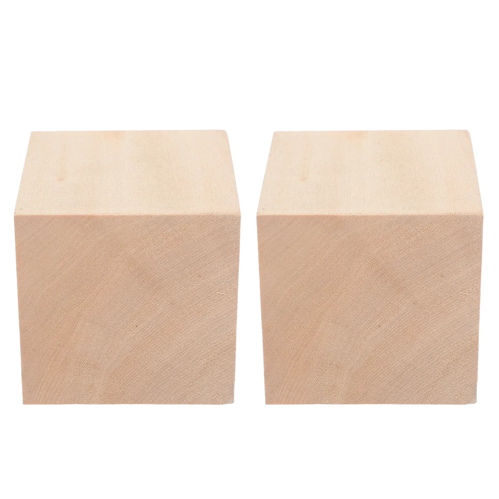 2Pcs Unfinished Basswood Carving Blocks 3x3x3 Inch Smooth Soft Wood Blanks for Whittling Carving Painting DIY Craft Projects