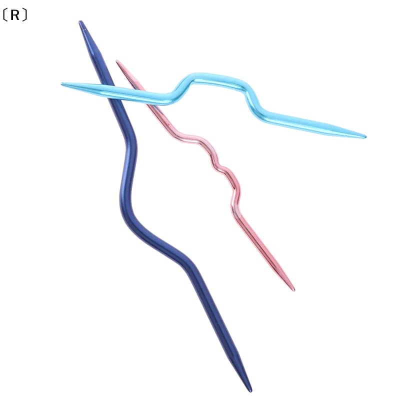 maveraRuden3 Pz/lotto Ganci Per Uncinetto Curvi Aghi Per Maglieria In Alluminio Spilli Per Sciarpa Maglione Torsione Tessitura Punto di Cucito Strumenti di Maglia