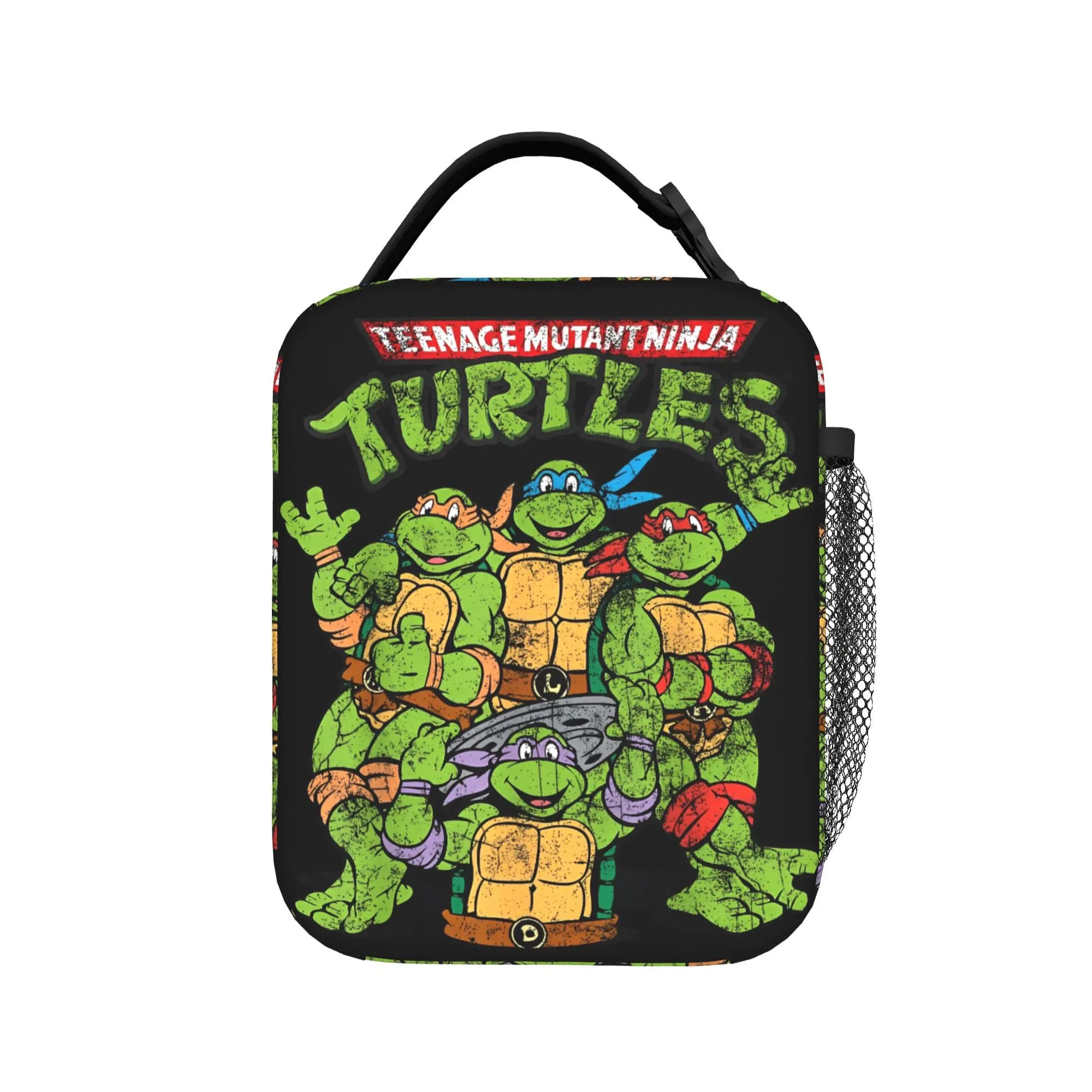 Logo TMNT Cartoon Anime Borsa termica per il pranzo, borsa termica riutilizzabile, contenitore per il pranzo, borsa per il pranzo Ninja Turtles, borsa Bento, borsa da spiaggia