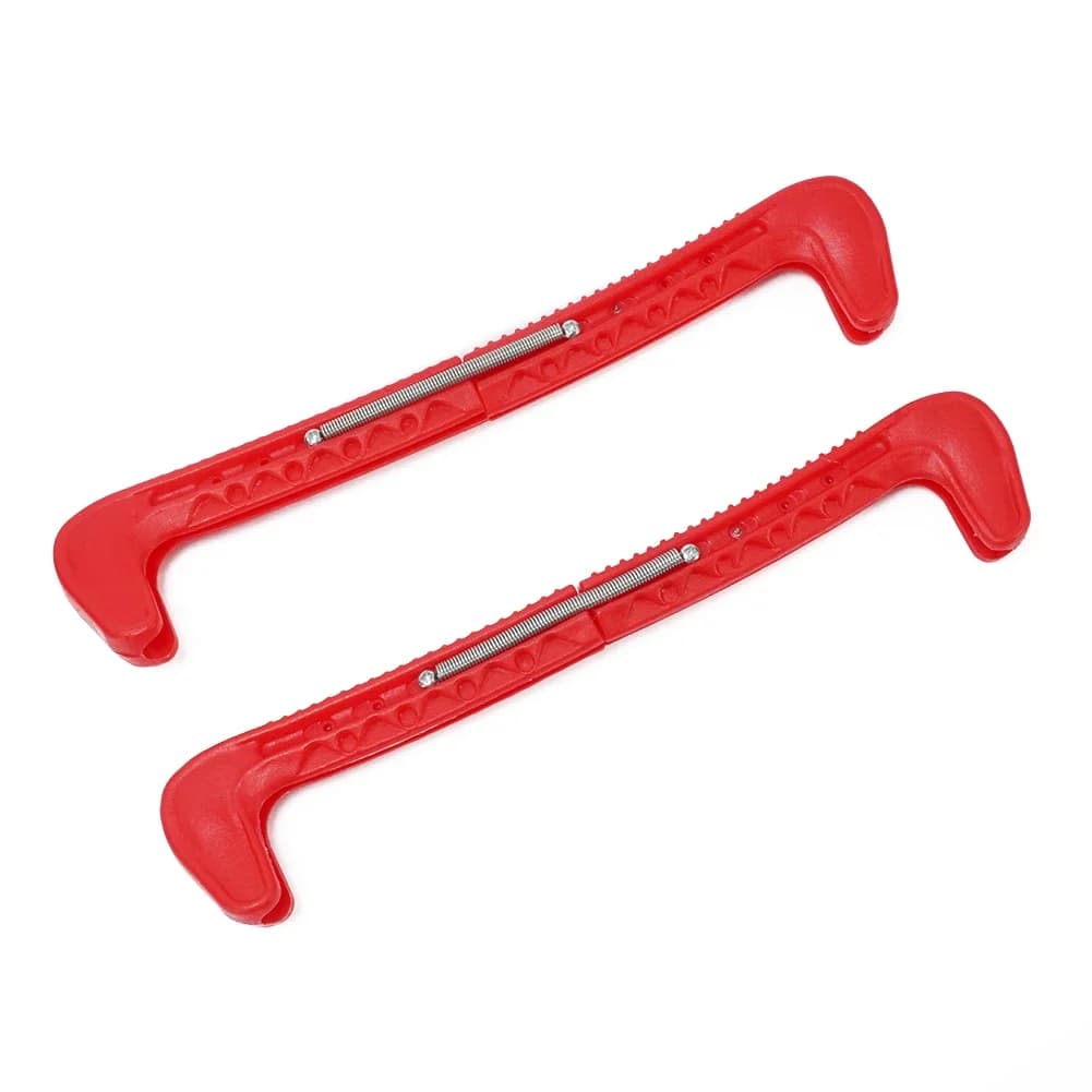 Copri pattini di alta qualità Pattini da ghiaccio 1 paio di pattini da hockey protettivi regolabili in plastica da circa 31 cm Protezioni per pattini da ghiaccio