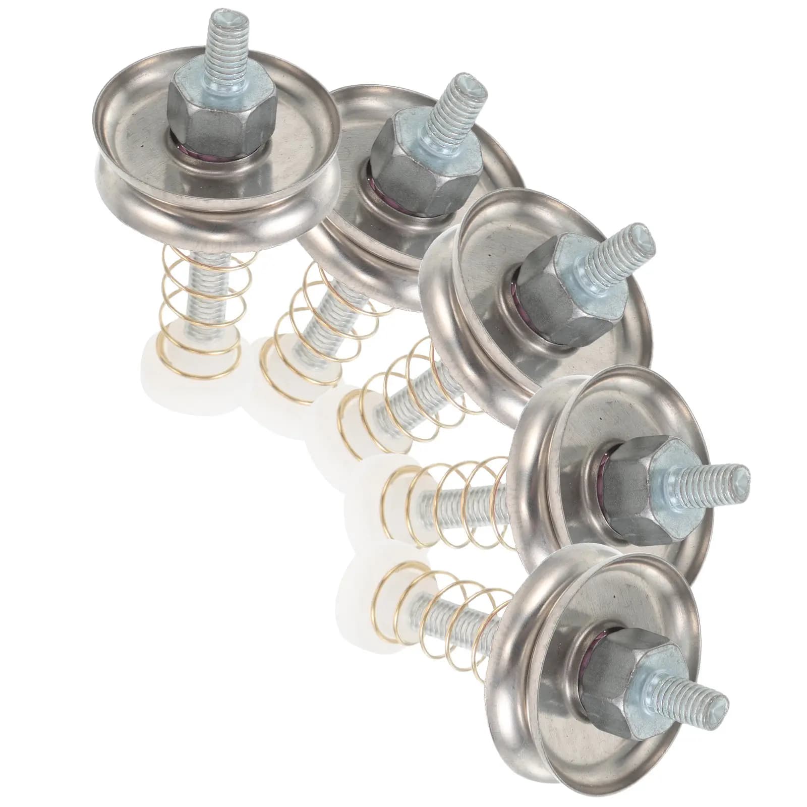 5 Pezzi Tensionatori a Molla per Macchina da Maglieria in Acciaio Inossidabile con Controllo Tensione Filo in Ceramica per Tessitura Fluida, Ricambio per Macchine Tessili