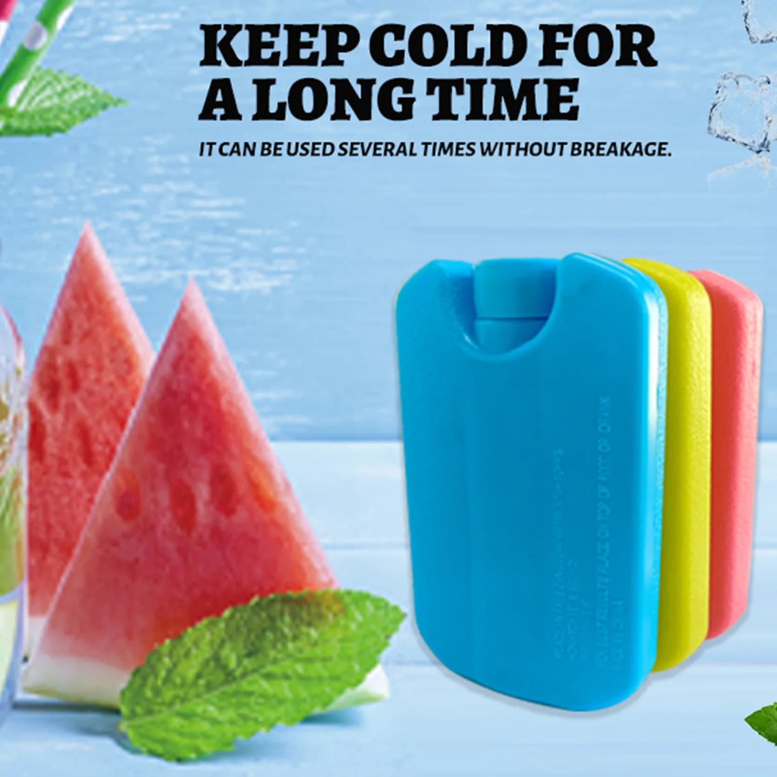1 pz inodore viaggio Picnic Ice Pack congelatore riutilizzabile Cool Block Ice Bag Ultra sottile portatile viaggio cibo fresco celle frigorifere