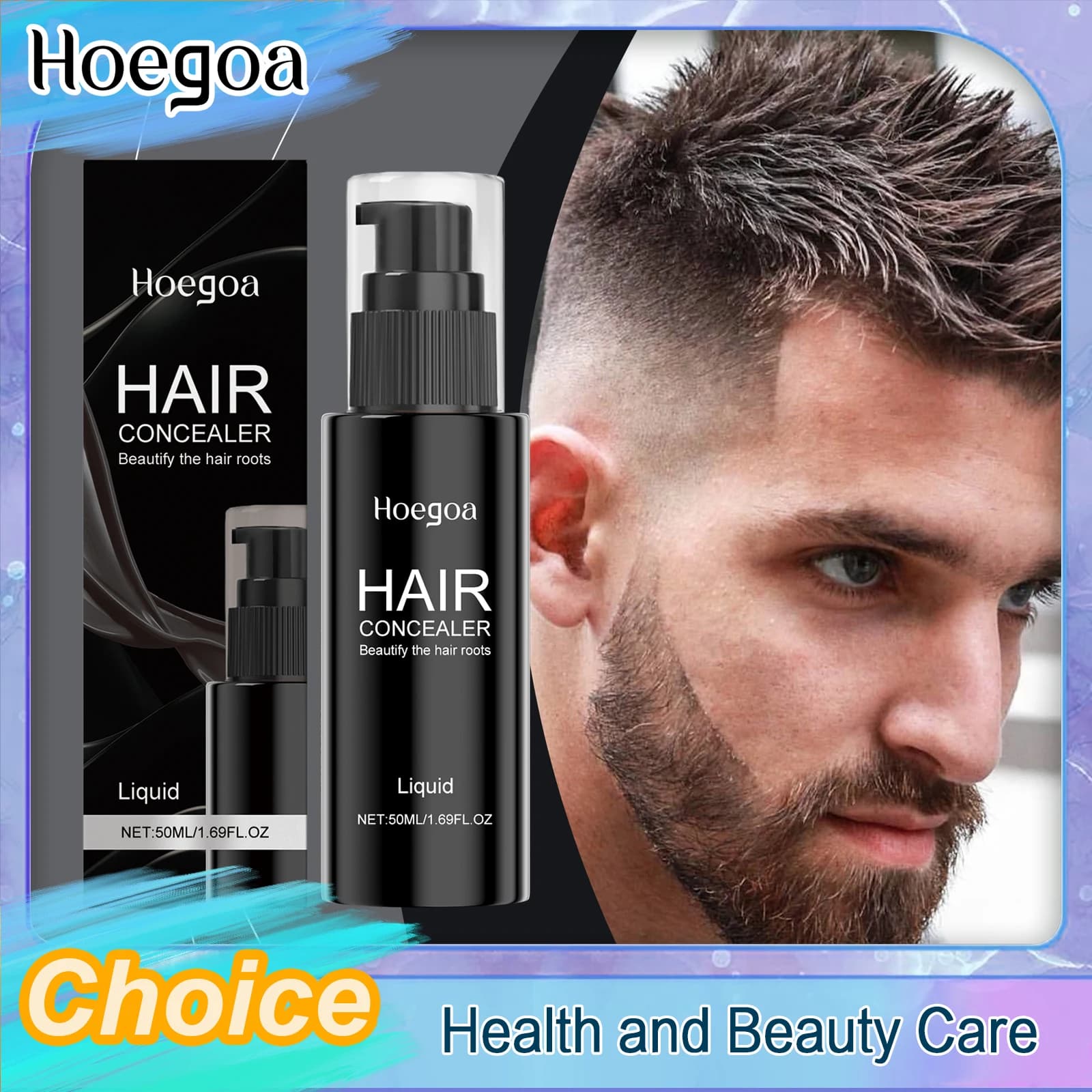 Hair Concealer Instant Root Coverage Modify Hairline Gray Brown Hair Durable Efficient Waterproof Suitable For Thin Hair 50ml