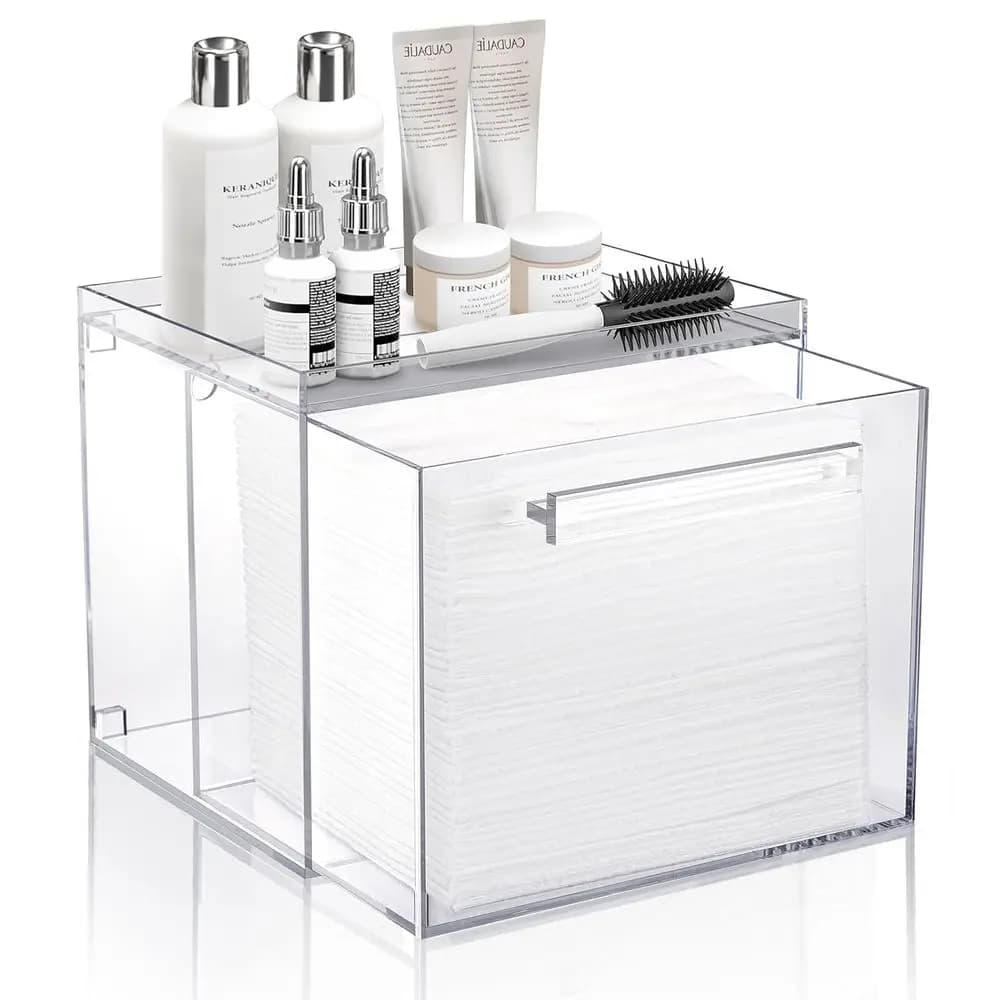 Disposable Sage Box - Acrylic Container Compatible with Clean Skin Club Clean Towel XL - Wall Cheats Organizer