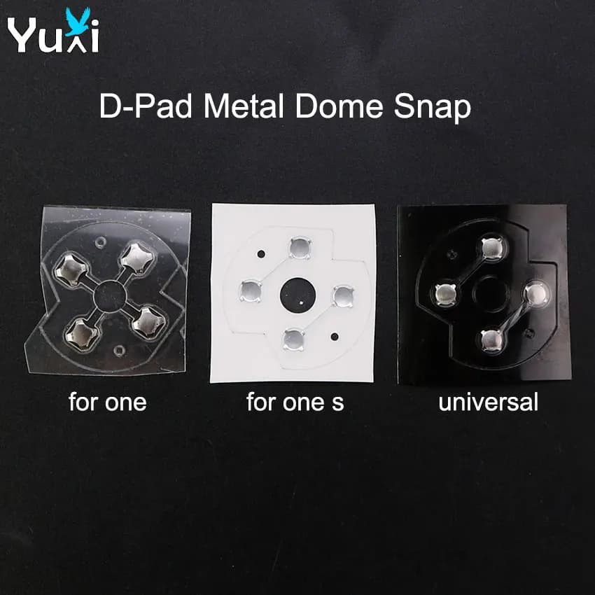 YuXi 4 pezzi adesivo pellicola conduttiva per controller Xbox One S sostituzione pulsante D-Pad scatto cupola in metallo per Xbox Series X/S