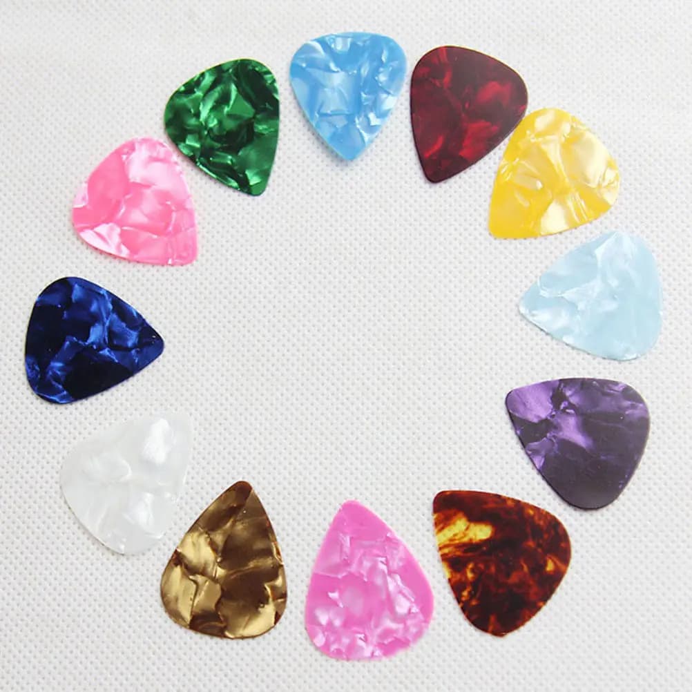 20Pcs Professional Grade Thin Guitar Picks 0.46mm Celluloid Lightweight Ultra Thin Ergonomic Design for Ukulele Guitar