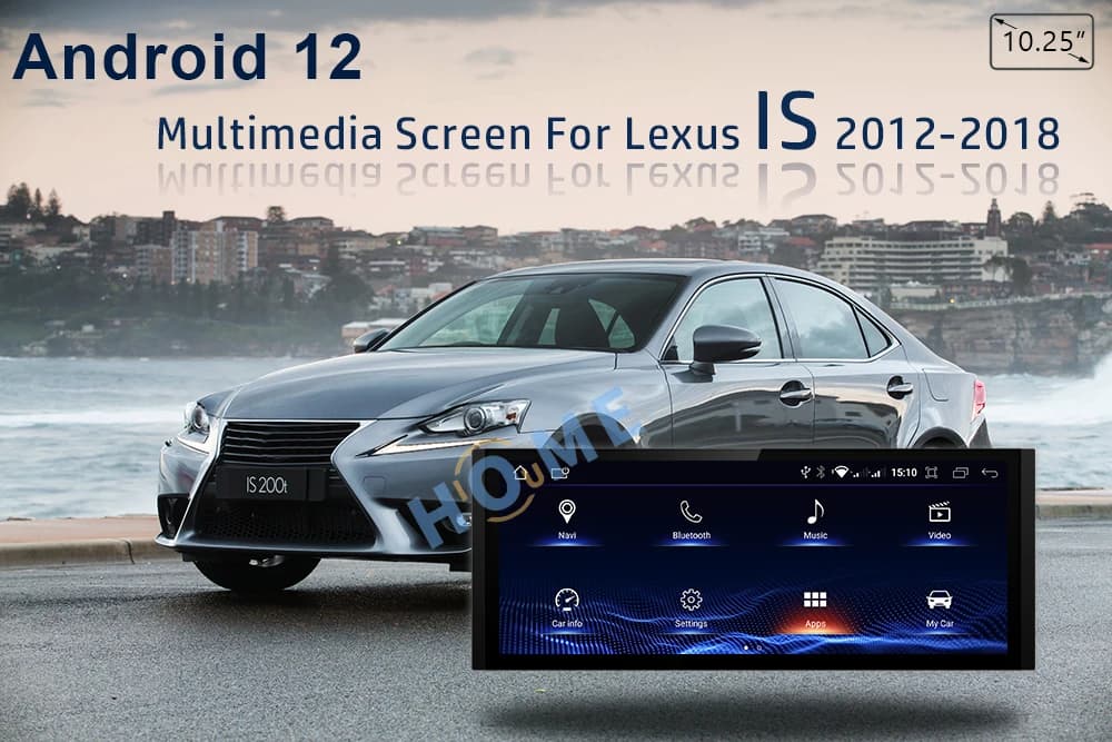CarPlay Autoradio Android 12 Lettore multimediale per auto per Lexus IS 200 250 300 350 200t 300h 2013-2017 Radio Navigazione GPS 8G + 128G