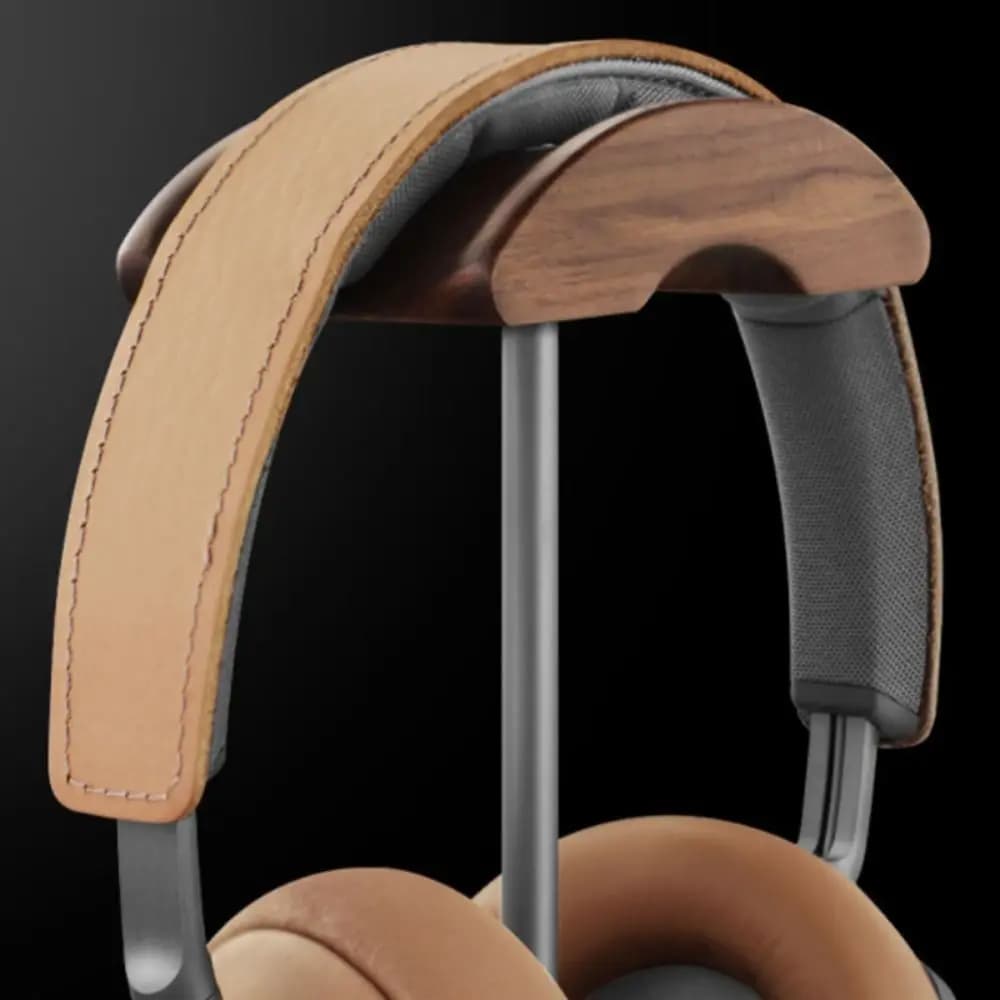 Walnut Wood Headphone Holder Solid Metal Base Aluminum Alloy Gaming Headset Holder High Quality Table Desk Display