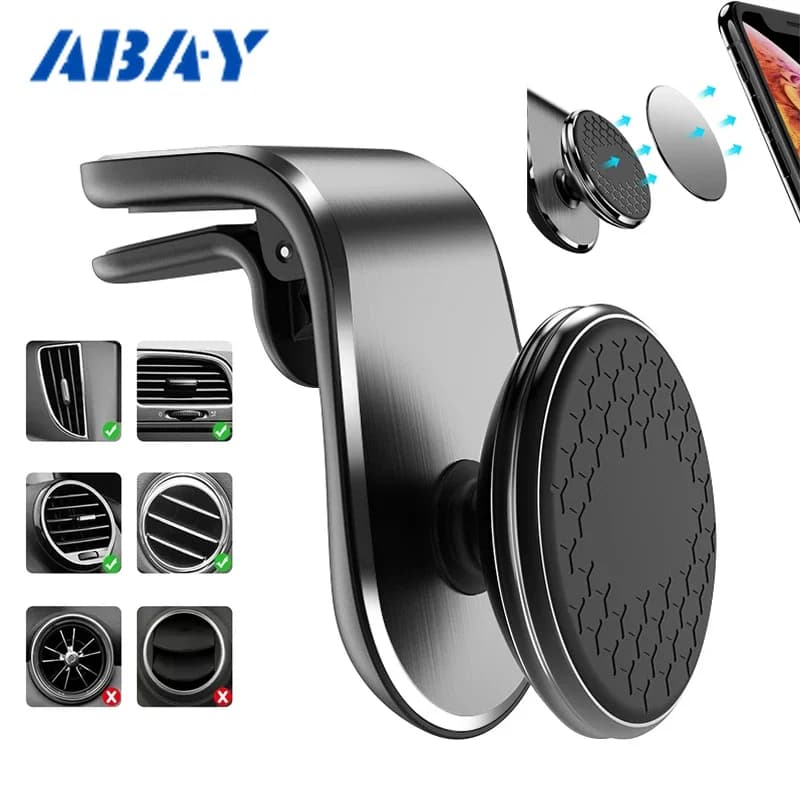 Supporto magnetico per telefono per auto Supporto per presa d'aria 360 ° Staffa di supporto mobile per smartphone GPS con supporto per auto con rotazione per iPhone Samsung Xiaomi