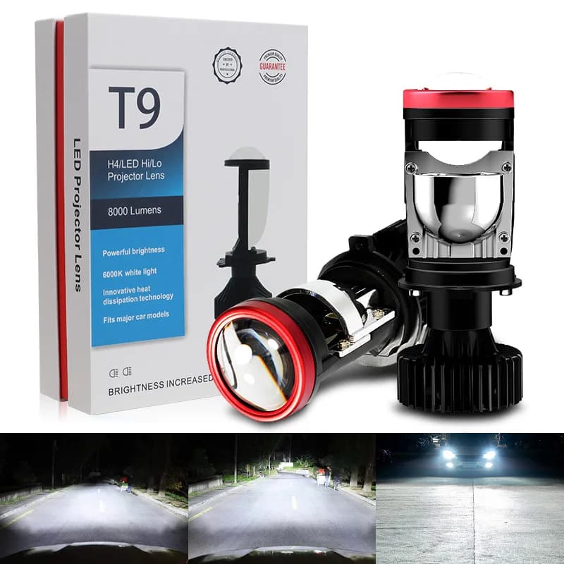 2 pz Fari Per Auto Lampadina H4 Lenti Lampada A LED H4 LED CANbus Fari H4 Mini Proiettore Led Per Moto Faro Ultra Luminoso
