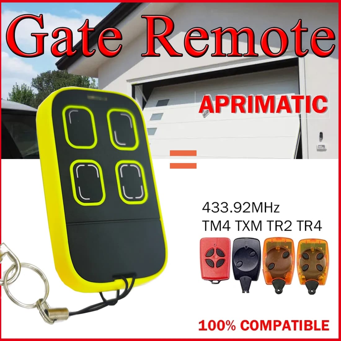 APRIMATIC TM4 TR2 TXM TR4 Telecomando Apriporta Garage 433.92MHz Rolling Code Trasmettitore Wireless di Controllo Remoto APRIMATICO
