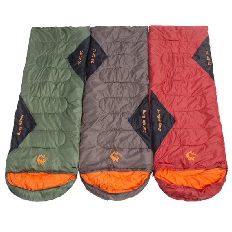 JUNGLE KING Sacco a Pelo Grande da Campsite Lightweight Waterproof 4 Seasons Spacious and Long for Adults Rest Hiking Fishing