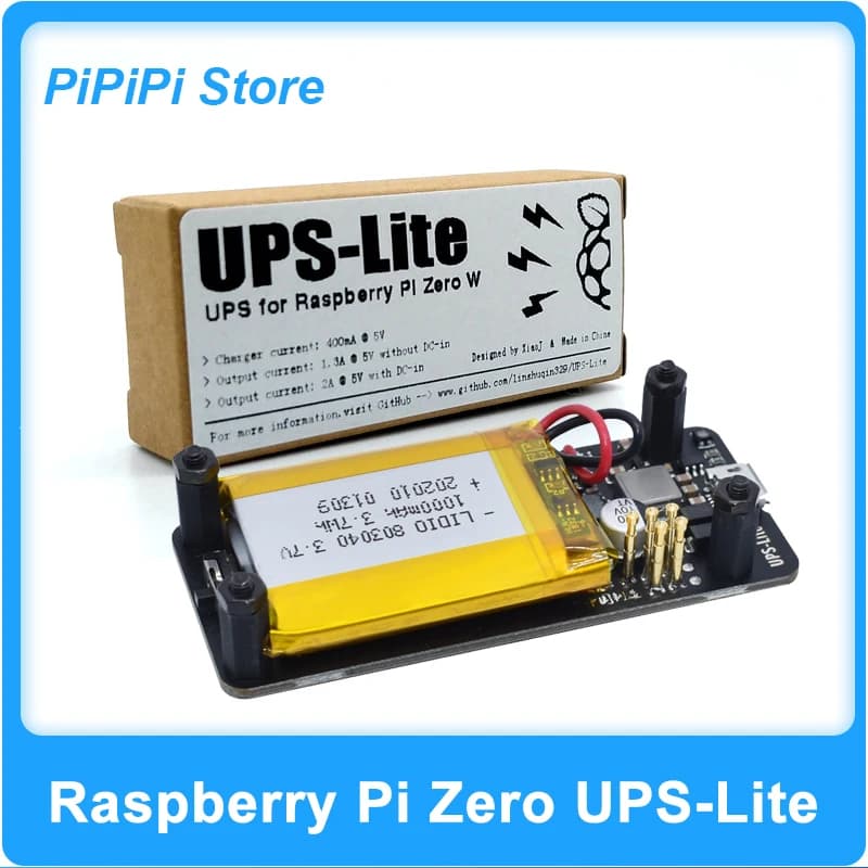 New Lite V1.2 UPS Card Original with Detection Electricity i2c MAX17040G for Raspberry Pi Zero/Zero 2 W