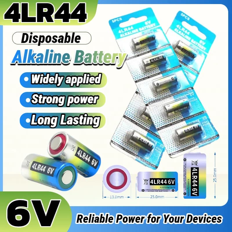 Batteria Alcalina 4LR44 6V per Telecomando Auto e Collare Addestramento Cani, Sostituzione 476A L1325 2CR1-3N CR28L 1406LC 2CR11108