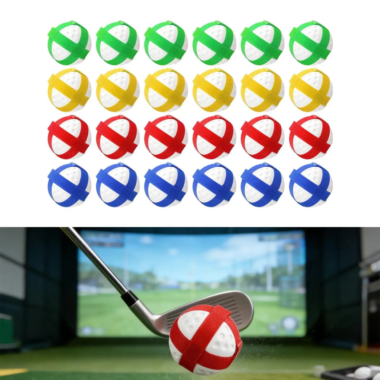 Fun Interactive Golf Sticky Ball Small Sports Replacement Lightweight Game Ball for Kids Adult Birthday Party Training