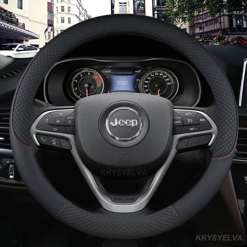 Coprivolanti per auto in pelle PU per Jeep Commander PATRIOT COMPASS RENEGADE Grand Cherokee Wrangler