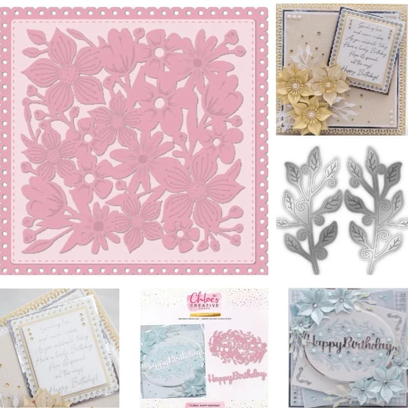 Metal stems and frames with flowers from the High on the Background, New Model 2026 for Scrapbooking Fai-da- ♪
