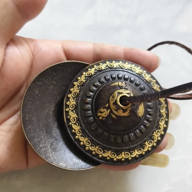 Brass Tinkle Bell Meditation Tibetan Bell Buddha Mindfulness Hand Bells Spirituality and Esotericism Orff Musical Instruments