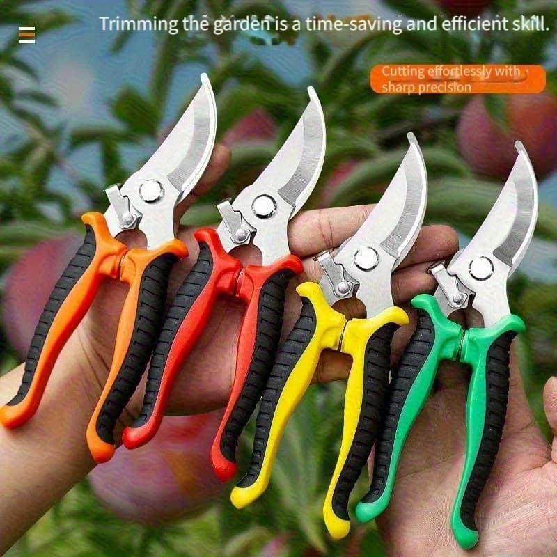 Sharpened Stainless Steel Potting Scissors, Garden Shears to Cut Coppers, Flowers and Fruit Harvesting, Gardening Tools