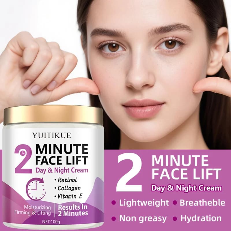 YUITIKUE Day and night face cream from 2 minutes - Hydrating, firming and lifting with retinol, collagen, vit E Suitable for all skin types