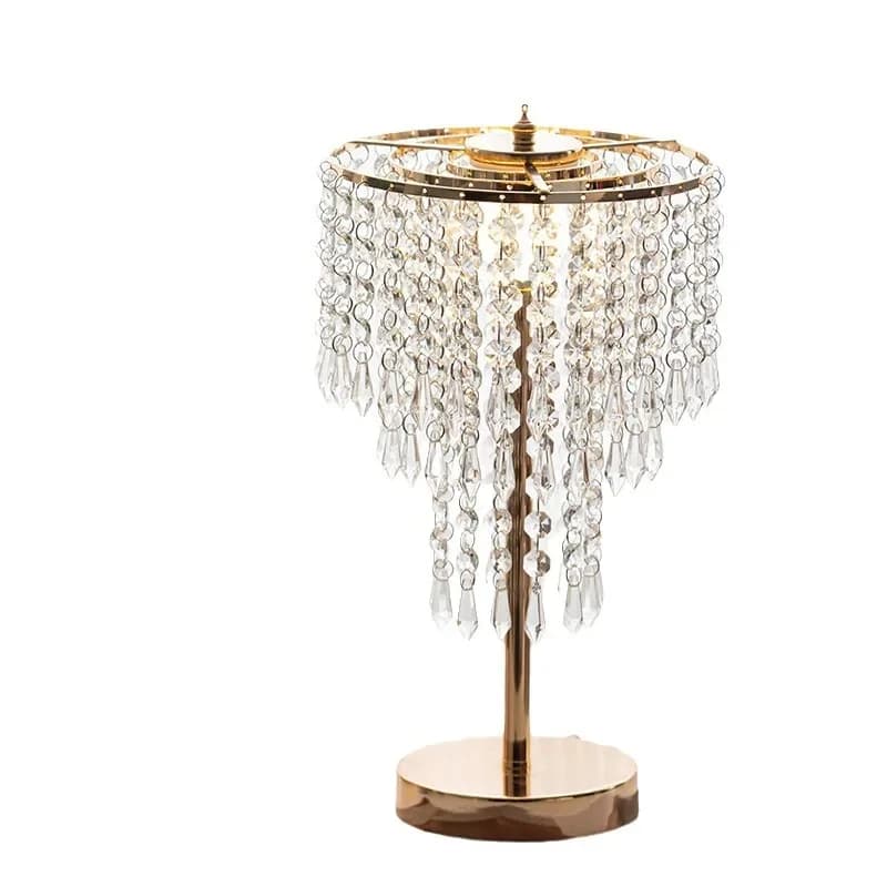 Lampada da scrivania romantica in cristallo, lampada da tavolo per camera da letto e studio, lampada da comodino decorativa a LED di lusso per la casa, luce notturna