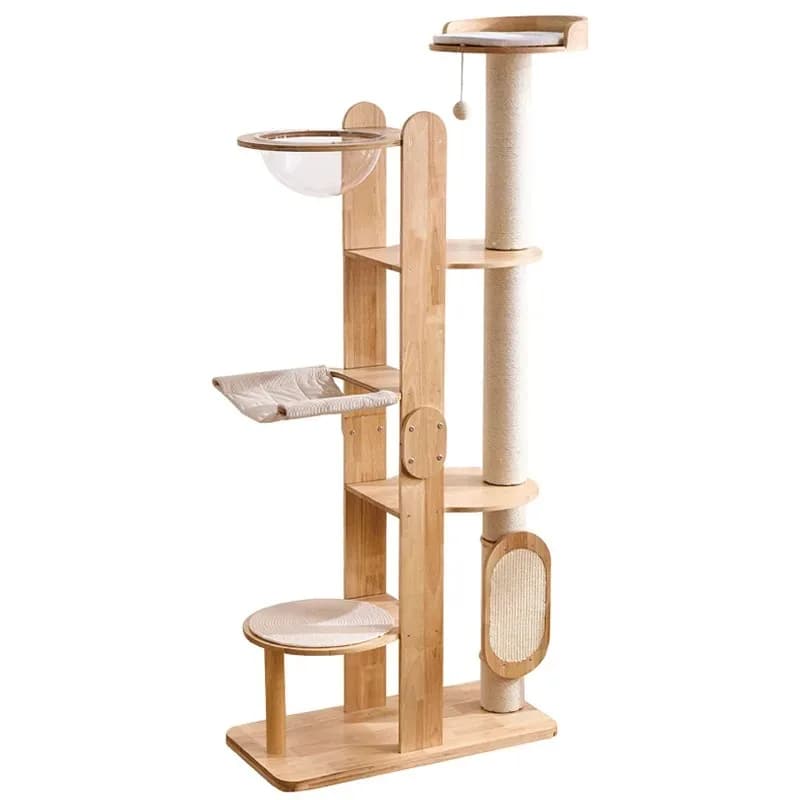 cat nest cat tree integrated cat scratching board small apartment does not occupy the space capsule hemp vertical cat frame