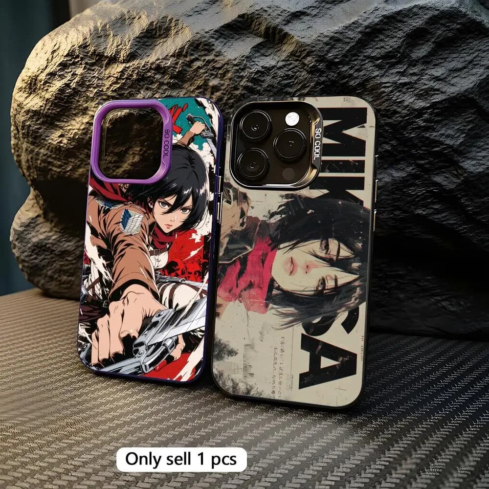 A- Attack On TitanN-Newspaper Style Phone Case iPhone 17 16 15 14 13 12 11 Pro Max Holographic Silver TPU Case Slim Shockproof