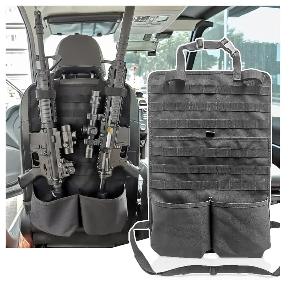 Organizer Tattico per Sedile Auto con Spedizione Gratuita, Pannello MOLLE per Sedile Veicolo per Conservazione Attrezzatura da Caccia, 1 Pezzo