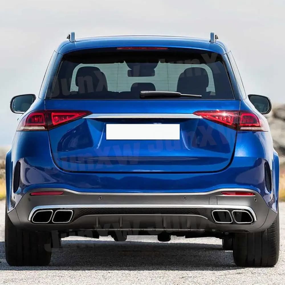 PP Rear Bumper Lip Diffuser Exhaust Tips Bodykits for Benz GLE W167 GLE63 AMG 2020+ Car Rear Diffuser Parts Without Hole