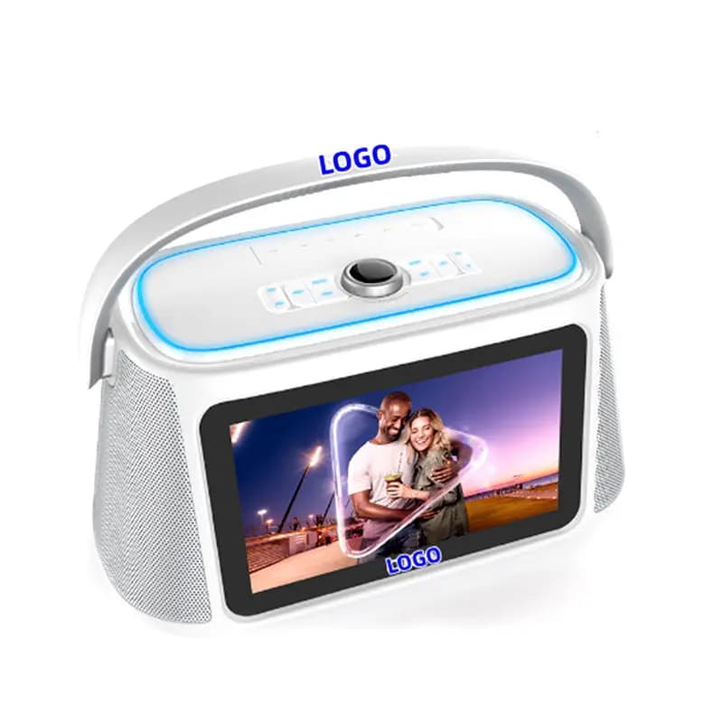 Sistema Karaoke Portatile con Altoparlante Mini da 30W, 2 Woofer e Tweeter da 4 Pollici, Android 12, WiFi, YouTube e Spotify