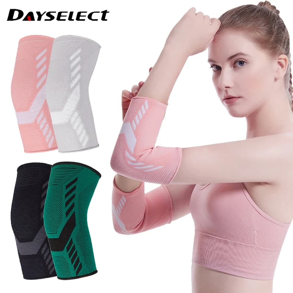 1 pcs support for elbow elastic gym sports elbow protective pad absorb sweat sport basketball volleyball tennis sleeve arm elbow tutor