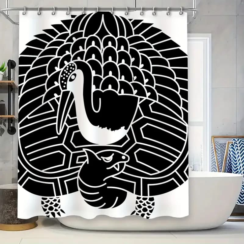 Blue White Striped Bath Shower Curtain Customized with Nautical Decor Perfect for Bathroom Update