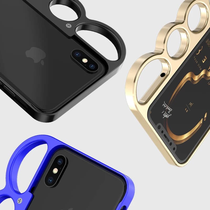 Fashion Colorful Aviation Aluminum Shockproof Border Phone Case Cover With Finger Ring For iPhone 13 Pro 17 Pro Max 16 15 14 Pro